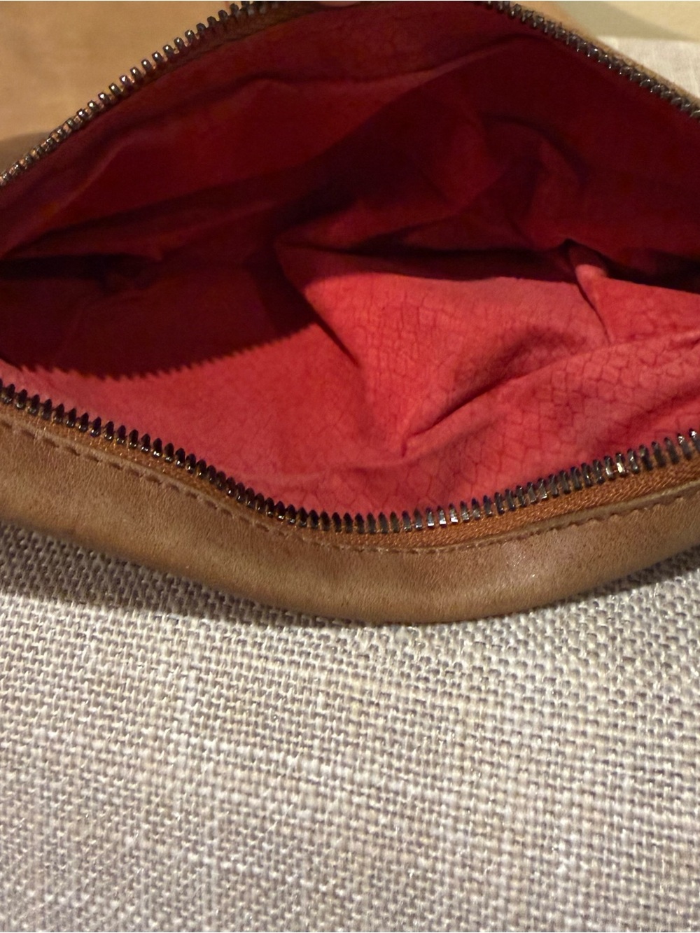 Hammitt VIP Medium Foldover Leather Crossbody Bag Tan Gunmetal - Picture 11 of 13